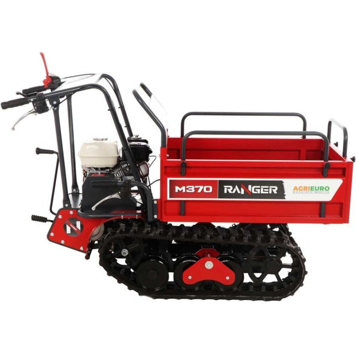 Ranger M370 telaketjukuljetin, Honda GX160, 350 kg, laajennettava kuormalava