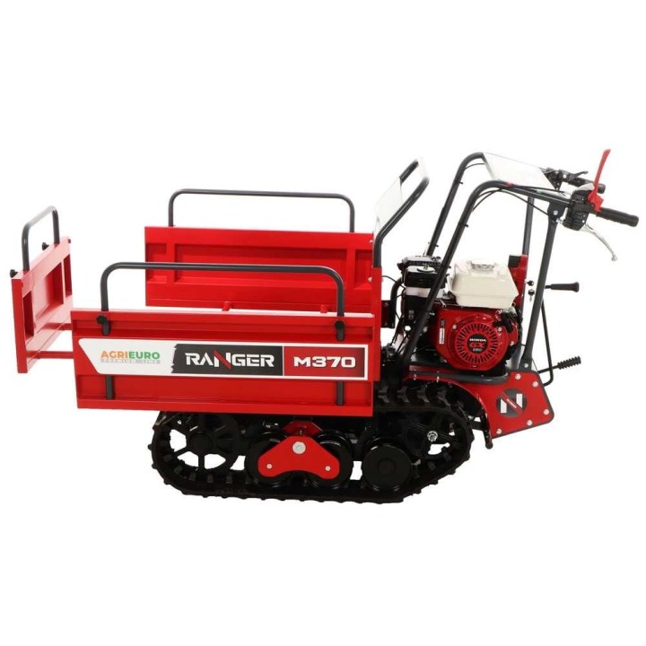 Ranger M370 telaketjukuljetin, Honda GX160, 350 kg, laajennettava kuormalava