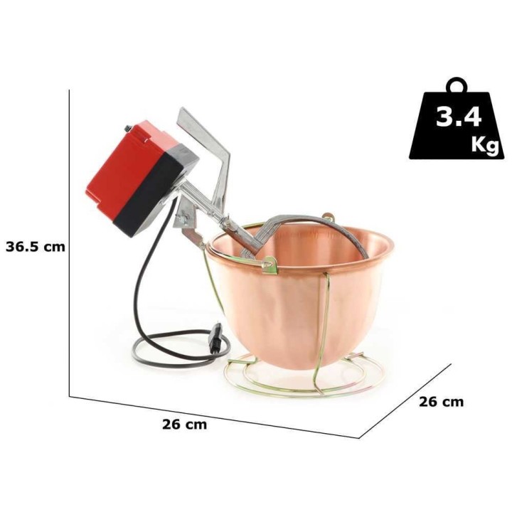 NuovaFac Cuoca Automatica polentakattila, kupari, 4 l, 24 W, 220 V