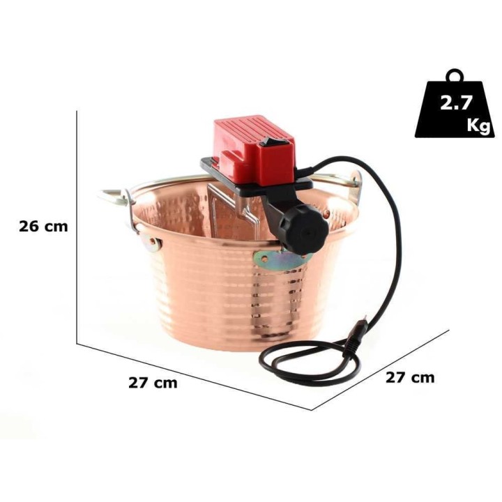NuovaFac Cuoca Automatica 4 l kuparikattila polentalle, 5 W, induktio