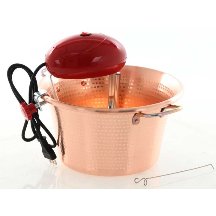 Macom Polentino sähköpata polentalle, vasaroitu kupari, 31 cm, 4 W, 220 V