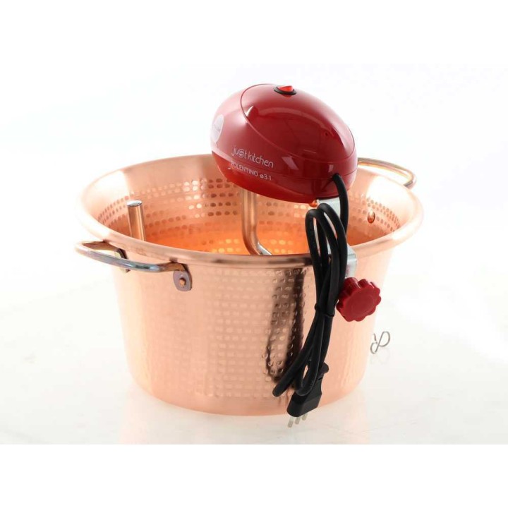 Macom Polentino sähköpata polentalle, vasaroitu kupari, 31 cm, 4 W, 220 V