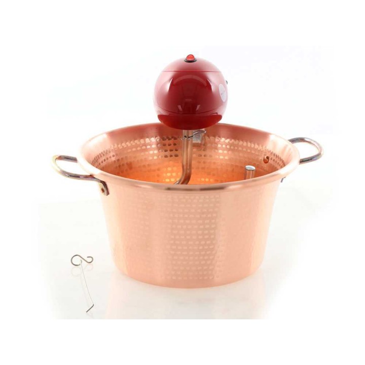 Macom Polentino sähköpata polentalle, vasaroitu kupari, 31 cm, 4 W, 220 V