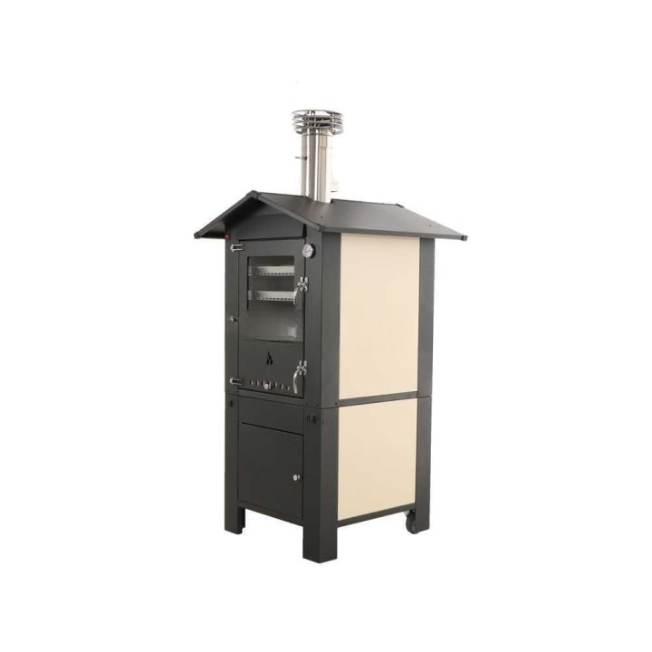 Fontana ITALIA PREMIUM puulämmitteinen ulkouuni 57 × 42 cm, 3 tasoa