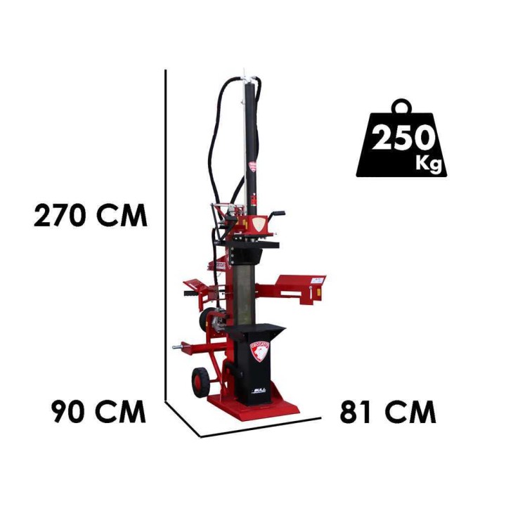Ceccato Olindo SPLT13.11 pystysuora traktorikäyttöinen halkomakone, 13 t, 110 cm
