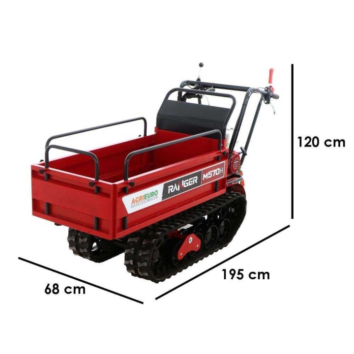 Ranger M570 H E telaketjukuljetin Honda GX200 sähkökäynnistys 500 kg