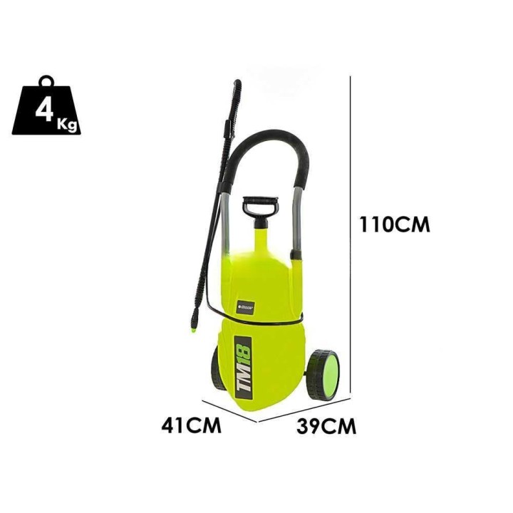 Comet TM18 käsikäyttöinen ruiskupumppu, 18 l, 4 bar, pyörällinen