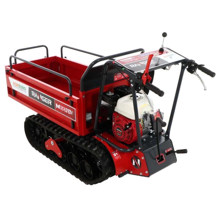 Ranger M570 H telaketjukärry, Honda GX200, hydraulinen kippilava, 500 kg