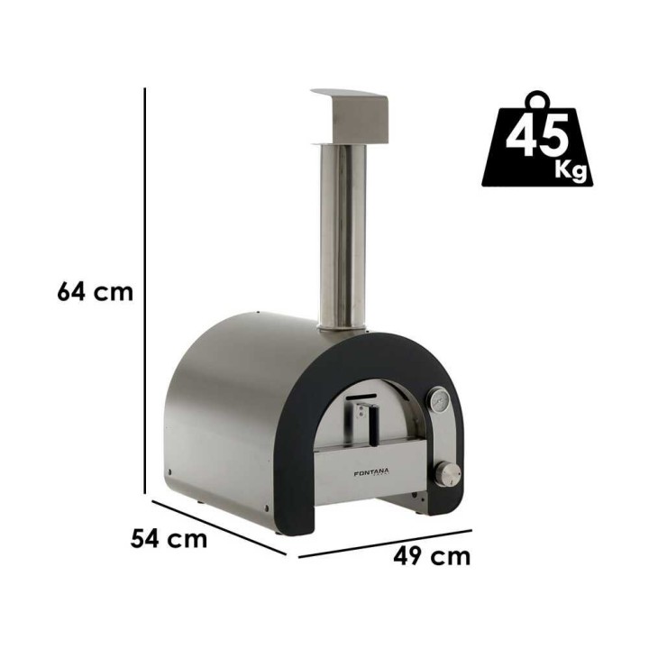 Fontana Maestro 40 kaasupizzauuni ulkokäyttöön, 7 kW, 1 pizza