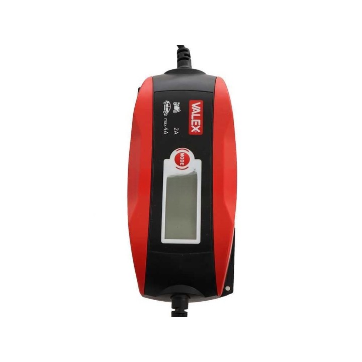 Valex LCD Power Battery akkulaturi ja ylläpitäjä, 6–12 V, 4 A, LCD-näyttö