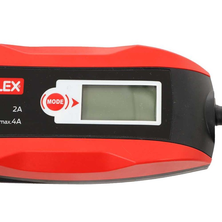 Valex LCD Power Battery akkulaturi ja ylläpitäjä, 6–12 V, 4 A, LCD-näyttö