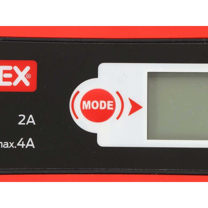 Valex LCD Power Battery akkulaturi ja ylläpitäjä, 6–12 V, 4 A, LCD-näyttö