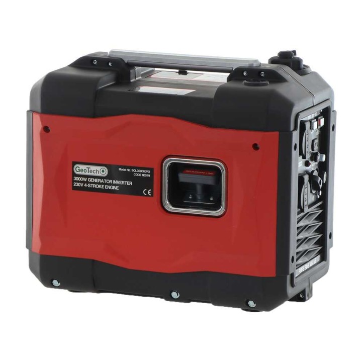 GeoTech SQL3000i EVO invertterigeneraattori, 2,9 kW, 230 V, bensiini