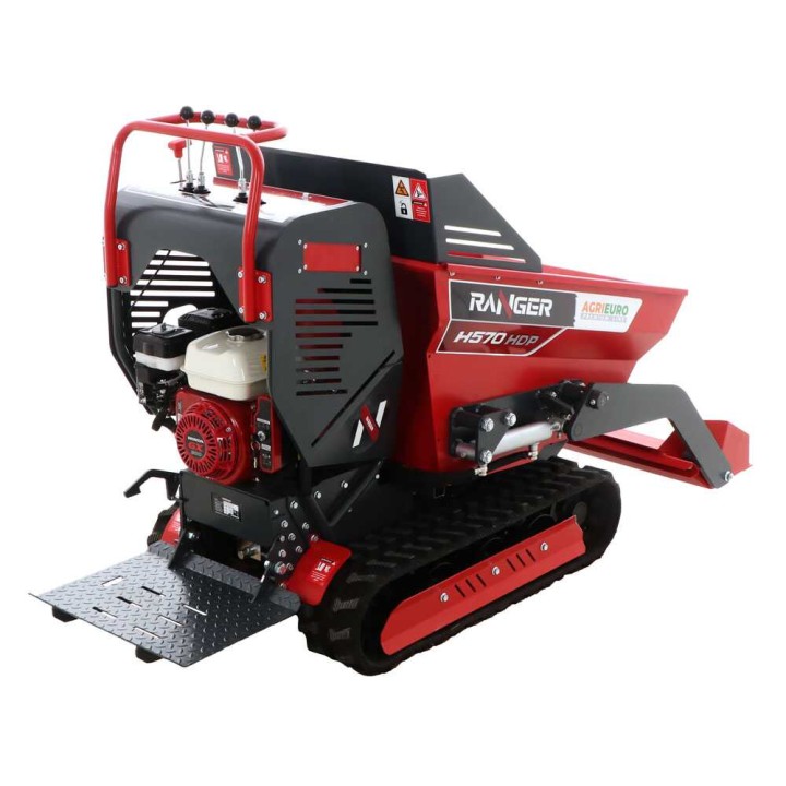 Ranger H570 HDP-E telavetoinen dumpp erikärry, Honda GX200, 6,5 HP, 500 kg