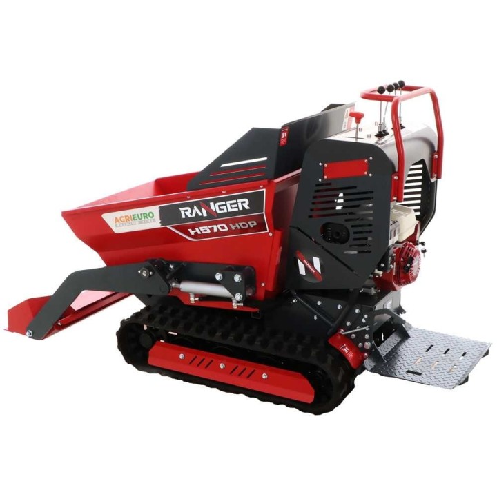 Ranger H570 HDP-E telavetoinen dumpp erikärry, Honda GX200, 6,5 HP, 500 kg