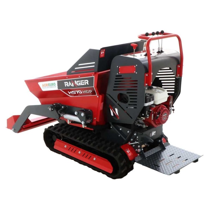 Ranger H570 HDP-E telavetoinen dumpp erikärry, Honda GX200, 6,5 HP, 500 kg