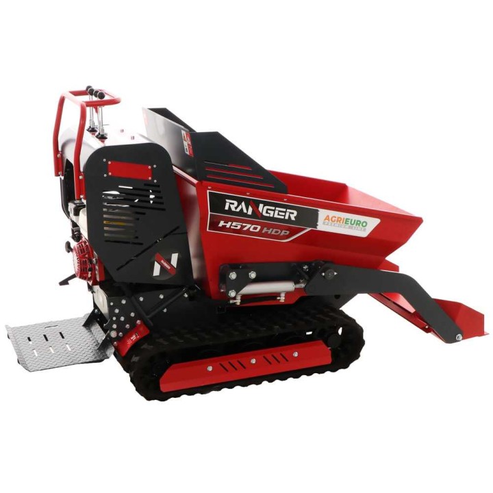 Ranger H570 HDP-E telavetoinen dumpp erikärry, Honda GX200, 6,5 HP, 500 kg