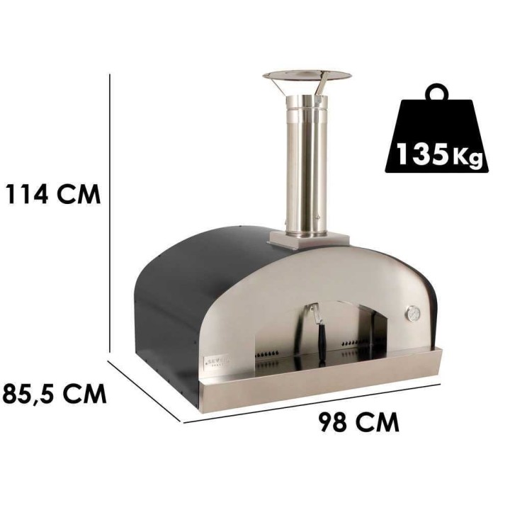 Seven Italy Eros Antracite puulämmitteinen uuni 60 80 cm 4 800 cm