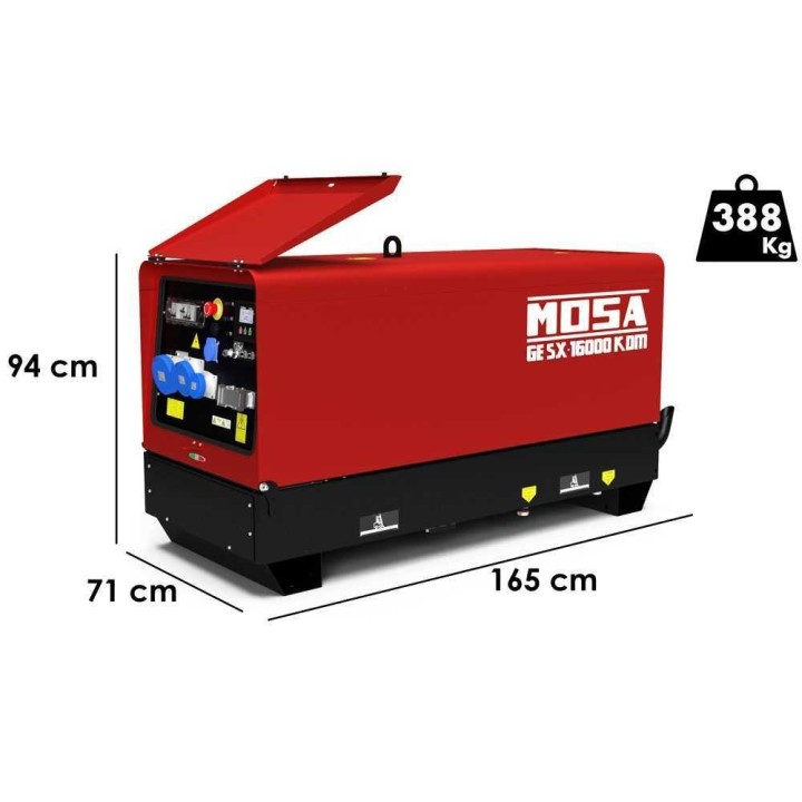MOSA GE SX 16000 KDM dieselgeneraattori, 13 kW, 14,4 kW, 230 V