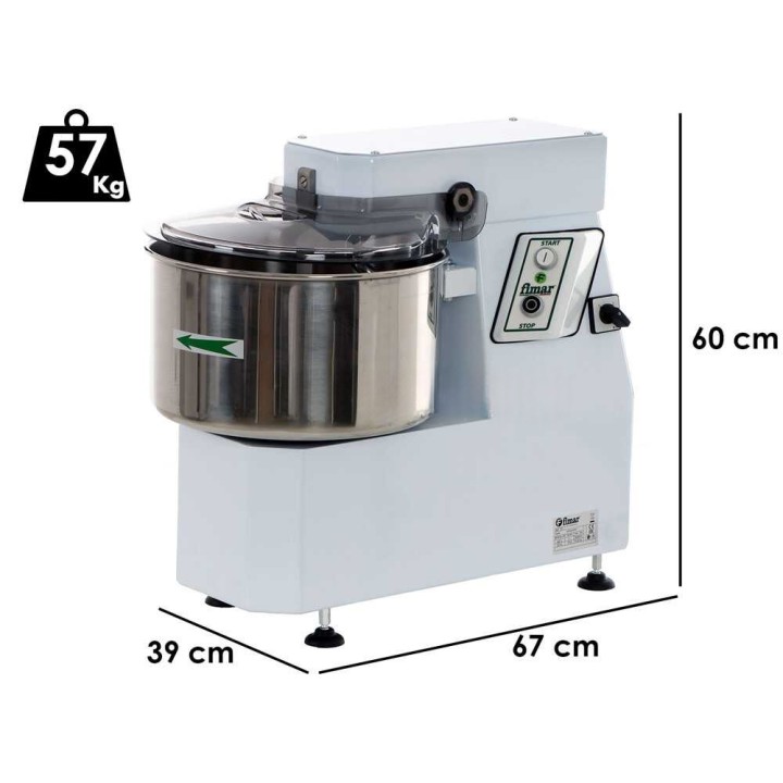 FIMAR 18SN kierukkataikinakone, 18 kg, 2 nopeutta, 400 V