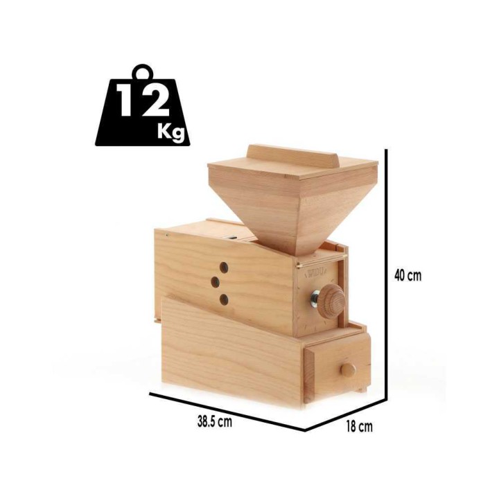 Wiedau 3 kivimylly jauhoille, pyökkipuu, 600 W, 300 g/min