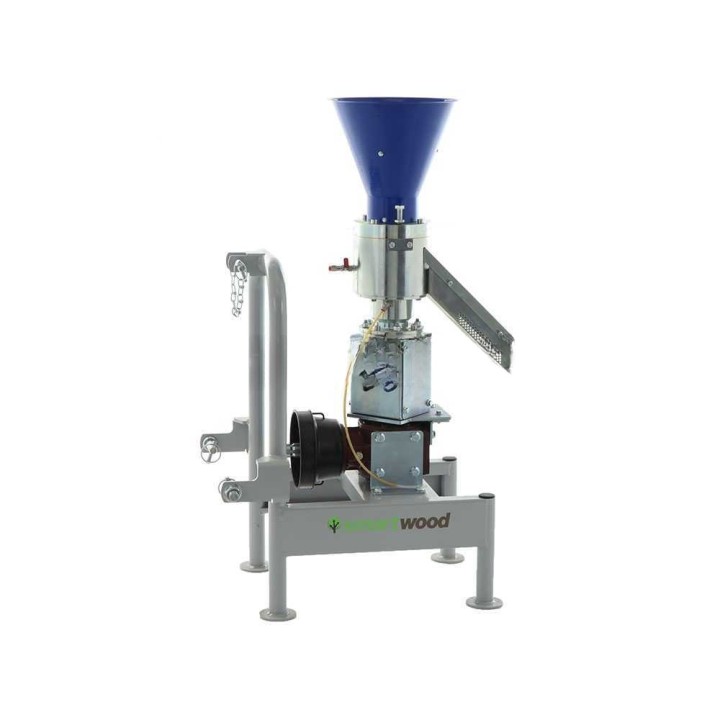 Smartwood PLT-100 PTO -pellettikone traktorikäyttöön, 60–70 kg/h, 6 mm