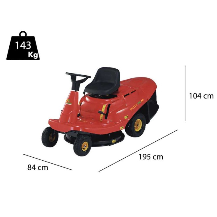 Line Plus 76 M -mini-ajoleikkuri, Loncin EURO 352, 76 cm, 150 l