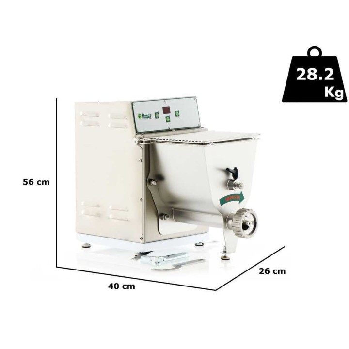 Fimar PF25E pastakone, vaivaus ja pursotus, 370 W, 230 V