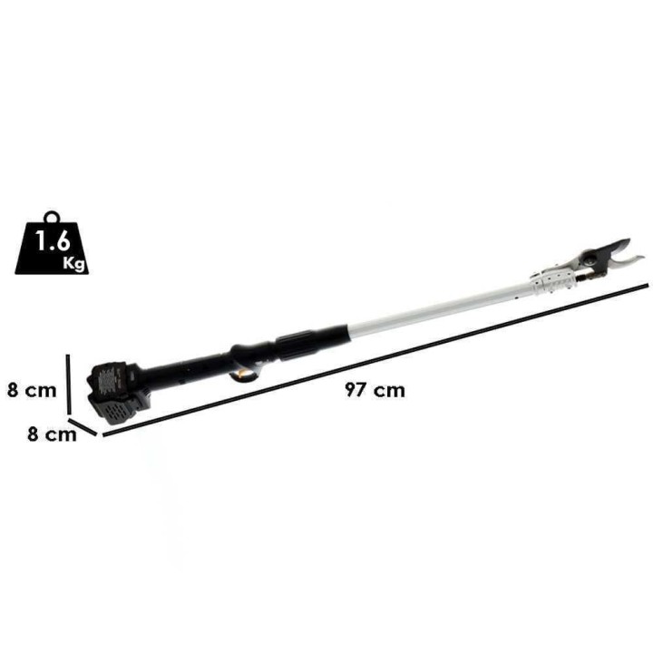 Volpi KV81 sähköoksasakset varrella, 2 × 21,6 V 4 Ah