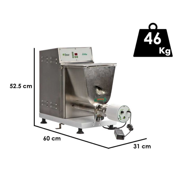 Fimar PF40E pastakone, vaivaus ja pursotus, 750 W, 230 V