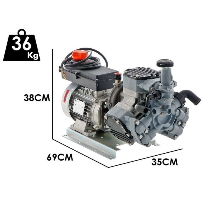 Comet MTP P40/20 EL MNF sähköinen kalvopumppu kemikaaleille, 3 HP, 42 l/min