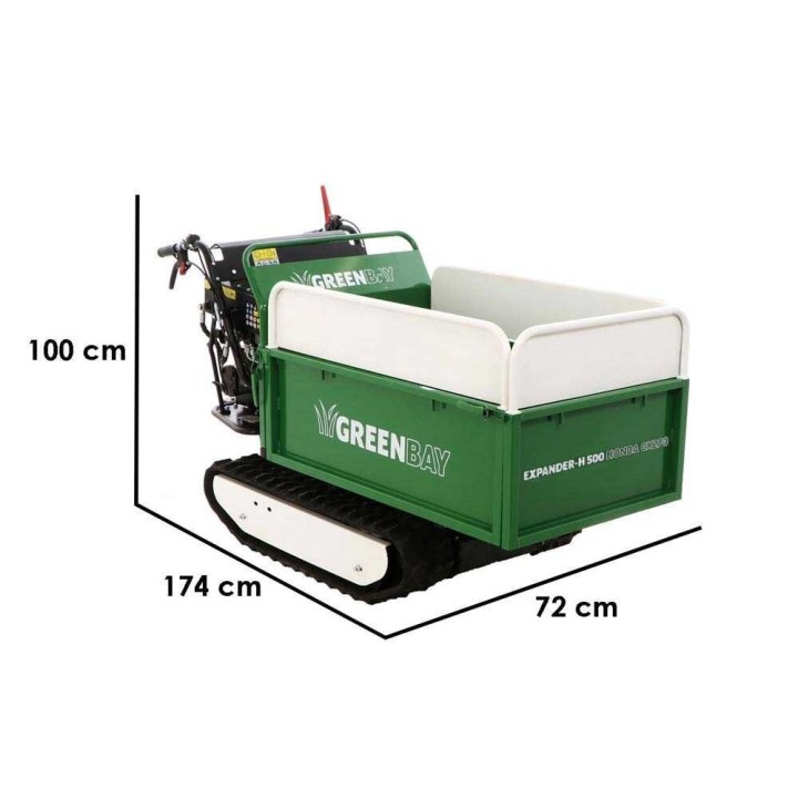 EXPANDER-H 500 telavetoinen kuljetuskärry, Honda GX270, 500 kg, hydraulinen kippaus
