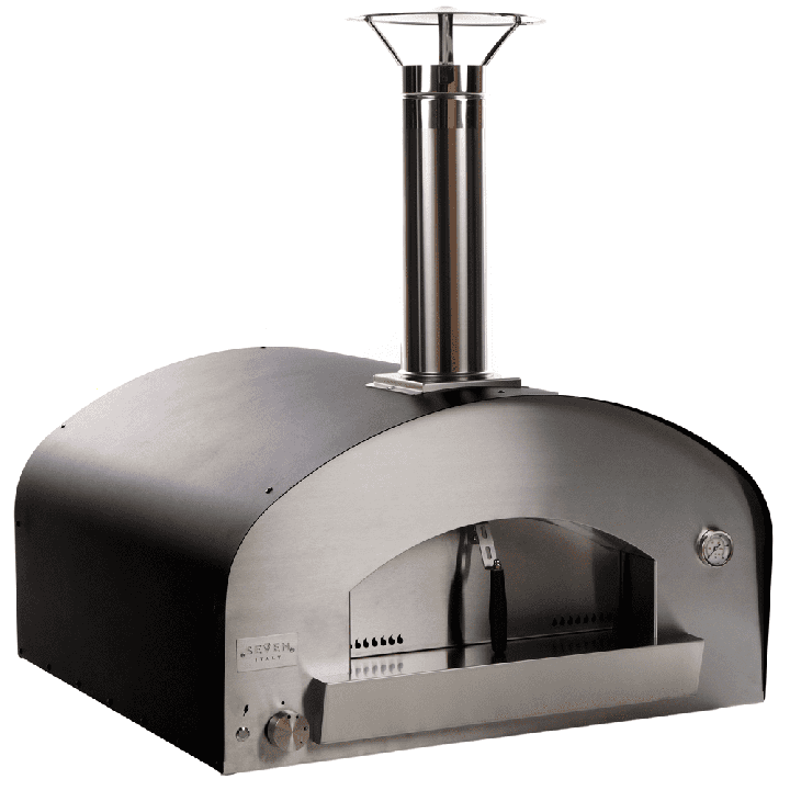 Seven Italy Ade Antracite kaasupizzauuni 80 80 cm 5 pizzaa antrasiitinharmaa