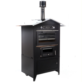 Sedicinoni 80 Black puulämmitteinen ulkouuni 3 paistotasoa 73 63 39 cm