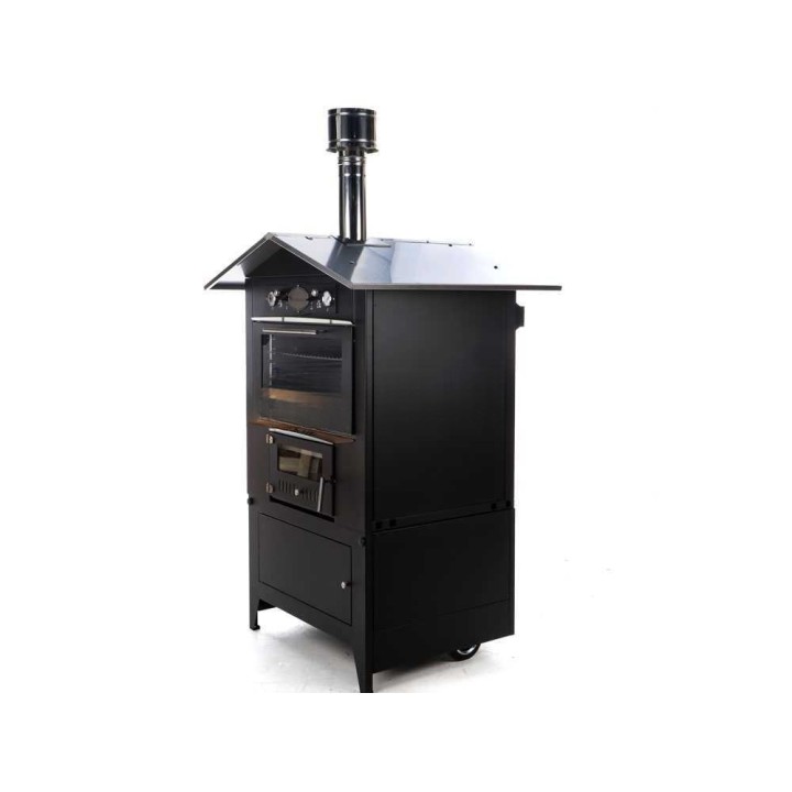 Sedicinoni 80 Black puulämmitteinen ulkouuni, 3 paistotasoa, 73 × 63 × 39 cm