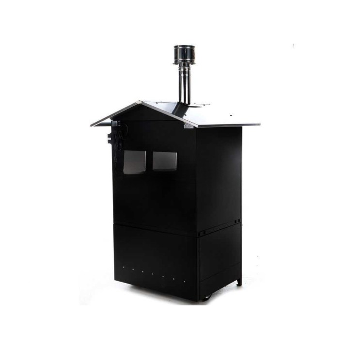 Sedicinoni 80 Black puulämmitteinen ulkouuni, 3 paistotasoa, 73 × 63 × 39 cm