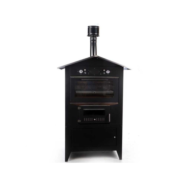 Sedicinoni 80 Black puulämmitteinen ulkouuni, 3 paistotasoa, 73 × 63 × 39 cm