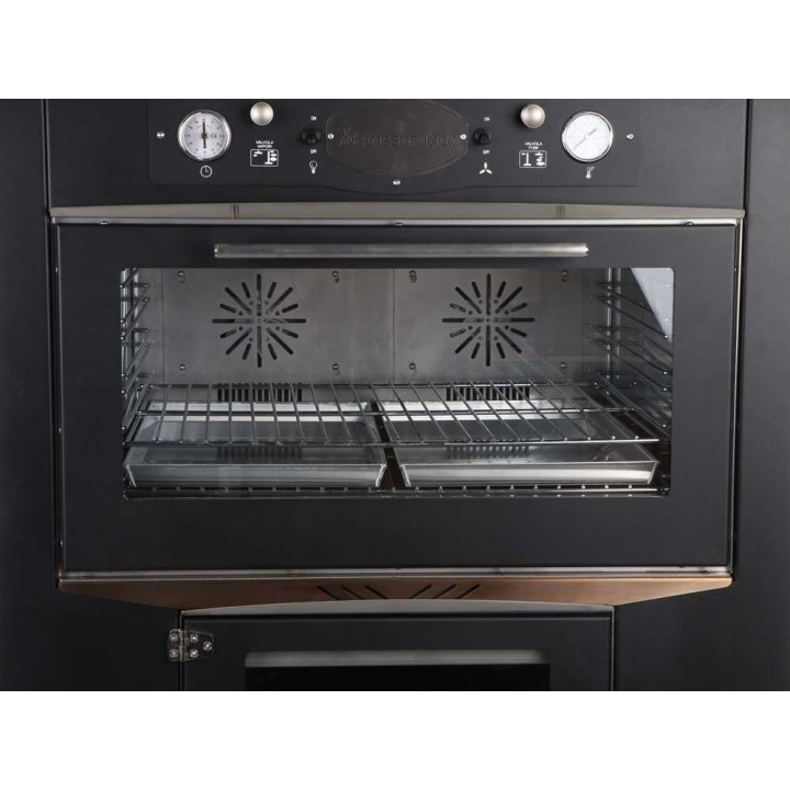 Sedicinoni 80 Black puulämmitteinen ulkouuni, 3 paistotasoa, 73 × 63 × 39 cm