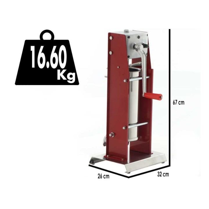 Tre Spade Mod. 7/V manuaalinen makkarantäyttökone, 7 kg, 2 nopeutta