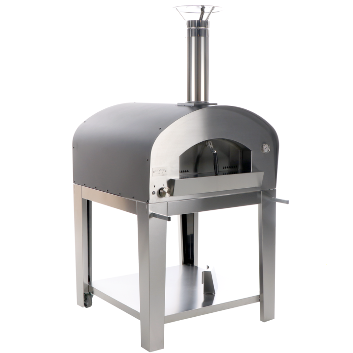 Seven Italy Ade Antracite kaasupizzauuni kärryllä 80 80 cm 5 pizzaa