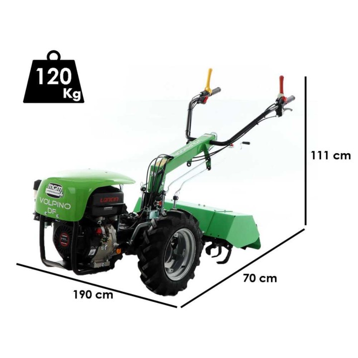 Volpino DF -motokultivaattori, Loncin G270F, 10 HP, 70 cm, 3 + 3 vaihdetta
