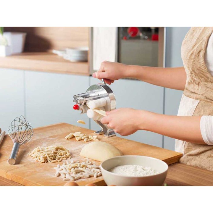 MAMMAMIA Little Mama käsikäyttöinen alumiininen pastakone cavatelleille ja gnoccheteille