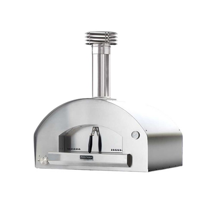 Fontana Mangiafuoco INOX -kaasupizzauuni, 60 × 80 cm, 4 pizzaa