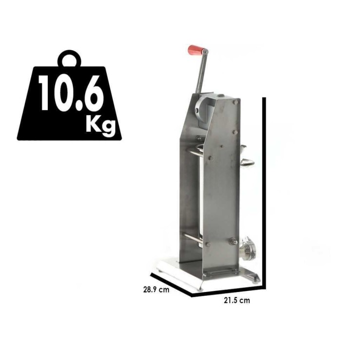 Tre Spade Mod. 5/V Deluxe makkarantäyttökone, 5 kg, 2 nopeutta, ruostumaton teräs