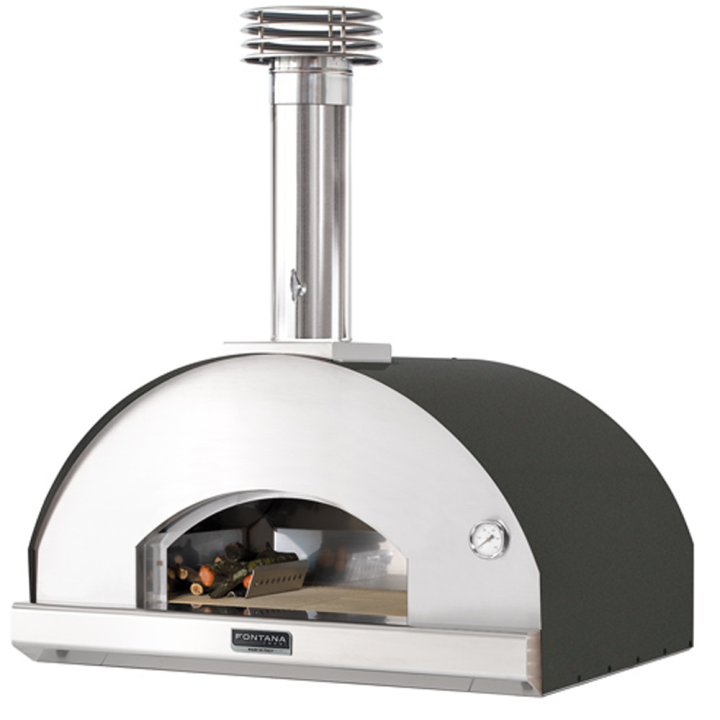 Fontana Mangiafuoco puulämmitteinen pizzauuni antrasiitinharmaa 60 80 cm