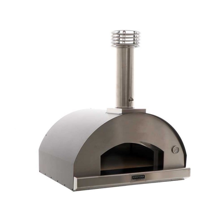 Fontana Mangiafuoco puulämmitteinen pizzauuni, antrasiitinharmaa, 60 × 80 cm
