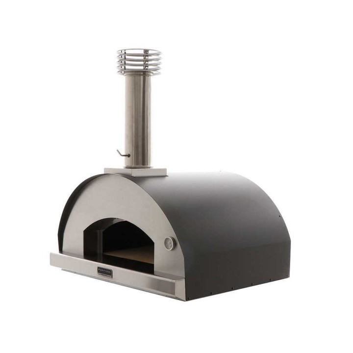 Fontana Mangiafuoco puulämmitteinen pizzauuni, antrasiitinharmaa, 60 × 80 cm