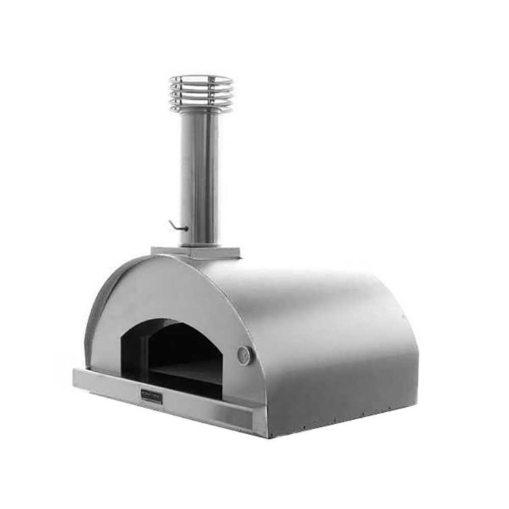 Fontana Mangiafuoco INOX puulämmitteinen pizzauuni, 60 × 80 cm