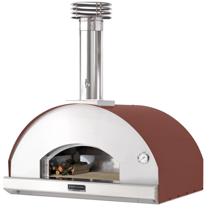 Fontana Mangiafuoco Rosso puulämmitteinen pizzauuni 60 80 cm