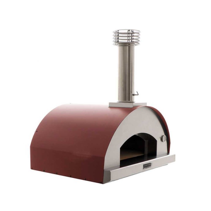 Fontana Mangiafuoco Rosso puulämmitteinen pizzauuni, 60 × 80 cm
